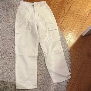 White Cargo Pants